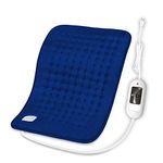 ELOVE Electric Heating Pad for Pain Relief – Orthopaedic Heat Therapy with Fast Heating Technology Heating belt for Joints, Muscle, Shoulder, Abdominal, Knee, Neck and Back Pain Relief - Dark Blue