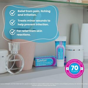 Savlon Antiseptic Pain Relief Gel – First Aid, 20g Tube