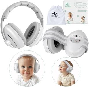 BEBOAN 2-in-1 Baby Ear Muffs Noise Protection for 0-36 Months, Noise Cancelling Headphones for Infant, Newborn Ear Protection for Airplane Travel, Toddler Sound Proof