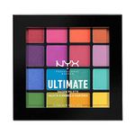 NYX PROFESSIONAL MAKEUP, Ultimate Shadow Palette, 16-shade Eyeshadow Palette, Vegan Formula - Brights