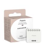 Aqara Dual Relay Module T2 with Matter, Requires Aqara Zigbee 3.0 HUB, Dry Contact Mode for Garage Doors and Boilers, Roller Shade Switch & Light Switch, Supports Homekit, Google Home and Alexa