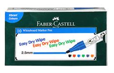 Faber-Castell Whiteboard Broad Point Tip Marker - Pack of 10 (Blue)