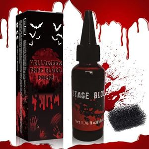 Falso Blood Fake Blood Halloween Trucco Fake Blood Halloween Trucco Vampiro Adulti Bambini Spray Sangue Artificiale Per Vestiti Pelle Lavabile Halloween Trucco Zombie, Sangue Artificiale Halloween