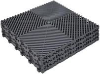 Tcatec 20 Pack Industrial Interlocking Floor Tile PVC Garage Floor Mats 40 x 40 cm Modular Interlocking Cushion Workshop Drainage Mat for Garage, Outdoor, Wet Area