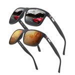 Perfectmiaoxuan Polarized sunglasses for men/women; Vintage/classic/elegant light frame; HD pilot lenses; Golf/driving/fishing/travel Eyewear