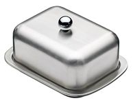 MasterClass Stainless Steel Double-Walled Insulated Butter Dish with Lid