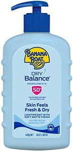 Banana Boat Dry Balance SPF50+ Lotion 400g Pump, UVA/UVB, Soft Matte Finish, 4-Hour Water Resistant, Made in Australia