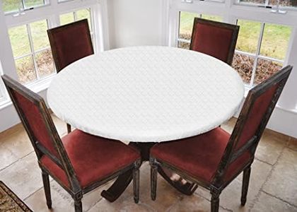 LAMINET - Deluxe Cushioned Heavy-Duty Elastic Edged Quilted Table Pad - Large Round - Fits Tables up to 45" - 56” Diameter - The Ultimate Protection for Your Table!!!