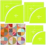 Kigley 3 Set Drunkards Path Quilting Templates10 '' 8 ''6 ''Quilting Templates for Cutting Patterns Large Quilting Rulers and Templates with 1/4" Seam Allowance Quilt Supplies for DIY Craft (Green)