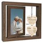 50th Wedding Anniversary Photo Frame Gifts, Golden Anniversary Photo Frame for Couple Parents (Dis Two 15x10 cm)