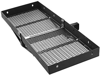 CargoLoc - 32501 Hitch Mount 60" x 19.5" Cargo Carrier, Fold-Up - 500 lbs Black