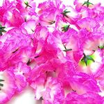 Roseikon Rids Artificial Carnation Flowers Pack of 100 Home Decorations Loose Carnation Flower Heads & Artificial Flower for Home Decor (Pack of 100 Pics Purple)