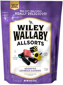 Wiley Wallaby 8 Ounce Allsorts Gourmet Australian Style Soft & Chewy Assorted Licorice Candy (1 Pack)