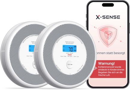 X-Sense Wi-Fi Smoke and CO Alarm 2-Pack – Wireless Smart Detector