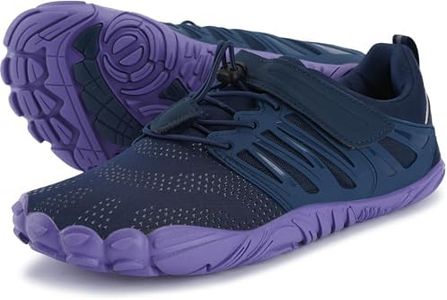 Joomra Women's Barefoot Running Shoes Ladies Size 9-9.5 Minimalist Wide Toe Box Zero Drop Sneakers Hiking Camping Travel Cycling Trekking Footwear Blue Purple 40