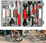 Linist Bicycle Repair Kit - 44 Pcs Complete Tools Set With Storage Box, All-In-One Maintenance Kit for BMX, Road and Mountain Bikes - Metal, Protective Case