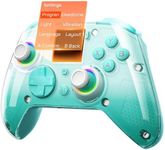 GUSGU G7 Wireless Gaming Controller with Interactive Screen, 1000Hz Polling Rate, Hall Joysticks & Triggers, 4 Programmable Buttons, Compatible with PC, Switch, PS4, iOS, Android, Green