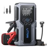 UTRAI Car Jump Starter with 150PSI Air Compressor/18W Fast Charging,4000A Portable Car Battery Jump Starter Booster,8.5L Gas/6.5L Diesel,Jump Starter Power Pack for 12V Vehicles with LED Flashlight