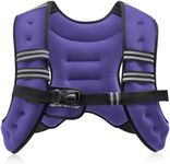 ZELUS Weighted Vest, 5.4kg Weight Vest with Reflective Stripe for Workout, Strength Training, Running, Fitness, Muscle Building, Weight Loss, Weightlifting, Violet
