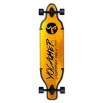 Yocaher Aluminum Longboard Series Complete Drop Through 36.25" x 9" Longboards Skateboards w/Black Widow Premium Grip Tape Aluminum Alloy Truck ABEC-9 Bearing 62mm Long Board Skateboard Wheels - Gold