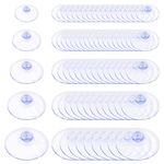 Glarks 80Pcs 20mm 25mm 30mm 35mm 40mm Bathroom Shower Caddy Connectors Suction Cups Set, Rubber Anti-Collision Sucker Pads Without Hooks and Holes
