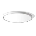 12 Inch LED Flush Mount Ceiling Light Fixture, 6000K Cool White, 3200LM, 24W, Flat Modern Round Lighting Fixture, 240W Equivalent White Ceiling Lamp for Kitchens, Stairwells, Bedrooms.etc.