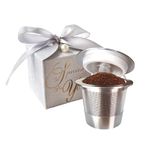 Reusable K Cup Coffee Pods – Premium 304 Stainless Steel, Compatible with Kuerig 1.0 Series, Eco-Friendly & Long-lasting Use, Includes Elegant Gift Box – Perfect for Gifts or Personal Use (Silver)