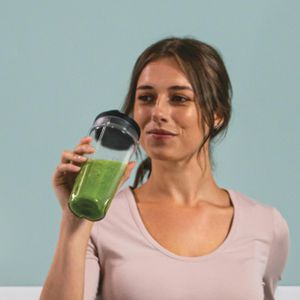 Ninja Slim Blender 700W – Silver Compact Personal Mixer