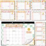 Retro Desk Calendar 2025 – 18-Month 2025 Desk Calendar for Easy Planning, Large Desk Calendar 2025-2026 for Home, School and Office, Monthly Desk Calendar 2025, 2025-2026 Desk Calendar for Organizing