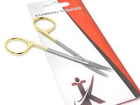 TC Micro IRIS Scissors 4.5" in Length with Tungsten Carbide Inserts and Gold Rings, Fine Point Made of Premium Quality Stainless Steel Perfect for Fine Precision Cuts