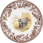 Spode Woodland Salad Plate, Black Bear, 8” | American Wildlife Collection | Made in England | Ideal Hunting Cabin Décor | Microwave and Dishwasher Safe