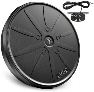 Junsun 800W Powered 12" Spare Tire Car Subwoofer with Built-in Amp & Remote - Anti-Theft Hidden Design, Deep Bass, Easy Plug & Play Install for Most Vehicles (Includes Wire Kit)