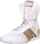 RXN Gold Medal Boxing Shoes for Mens (White, 14)