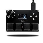 BTXETUEL SayoDevice O3C++ OSU Keyboard Rapid Trigger Hall Switches Magnetic Linear Switches Keyboard with Knob and Screen,Copy Paste,Shotcut,Macro Hotswap Mini Keypad (Black)