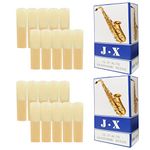 RAUYIVANY 20 Pcs Alto Saxophone Reeds, Sax Reeds Strength 2 1/2 Alto Reeds. Saxophone Accessories Beginners Educators Students