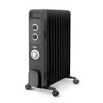 KEPLIN 2.5KW Oil Filled Electric Radiator, Energy Saving with 11 Fins, Adjustable Temperature, Overheat Protection, Programable Thermostat, 3 Settings & On/Off Timer for Maximum Warmth - Home & Office