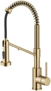 Kraus Bolden 2-in-1 Pull-Down Single Handle Kitchen Sink Filter Water Faucet for Reverse Osmosis or Water Filtration System in Brushed Brass, KFF-1610BB