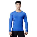 MuscleBlaze Full Sleeve Compression T-Shirts for Men (Superman Blue)