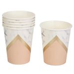 Wanna Party Rose Gold Paper Cups 9 oz [10 pack] Disposable Cups for Hot Cold Drinks Tea Coffee Water Milk Juice for Picnic House Party Birthday Baby Shower, Bachelorette & other events