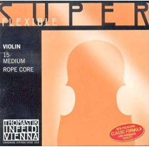 Dr Thomastik-Infeld15 Superflexible Violin Strings, Complete Set, 4/4 Size, Steel Core with Ball End E String