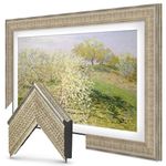 Deco TV Frames - Gatsby Silver Smart Frame Compatible ONLY with Samsung The Frame TV (Fits 2021-2025 Frame TV, 32")