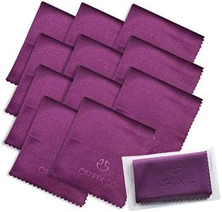 Microfiber Cleaning Cloths (6"x7") 12 Pack in Individual Vinyl Pouch | Glasses Cleaning Cloth for Eyeglasses, Phone, Screens, Electronics, Camera Lens Cleaner| Safe for All Lenses & Delicate Surfaces