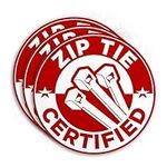 (3Pcs) Zip Tie Certified Sticker Fu