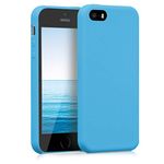 kwmobile Case Compatible with Apple iPhone SE (1.Gen 2016) / iPhone 5 / iPhone 5S Case - TPU Silicone Phone Cover with Soft Finish - Light Blue