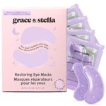 grace and stella Eye Patches (Purple, 6 Pairs) - Retinol Under Eye Patches - Under Eye Mask for Puffy Eyes and Dark Circles - Dermatologist Tested Gel Eye Mask - Vegan Anti Wrinkle Patches