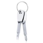 Cobee Multifunction Screwdriver Keychain, 2 Pieces Key Chain Screwdriver Set Portable Flathead Phillips Screwdriver Tool Keyring Mini Screwdriver for Men Outdoor Repair(Silver)