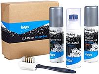 Kaps 4 Sneakers Shoe Care Cleaning Kit - Sneakers Gel Cleaner, Water Repellent Protector Spray, Odour Eliminator 100 ml, Nubuck and Suede Brush – Suitable for Trainer, Suede, Leather, and Nubuck Shoes