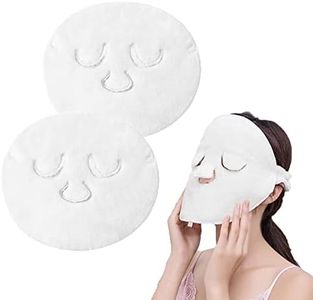 XForce Plaza 2 Pieces Reusable Face Towel Mask Cold Hot Compress Facial Steamer Towel Mask Moisturizing Beauty Skin Care Spa Towels for Facial Steamer Mask for Women Girls