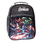 Heart Home Marvel Avengers School Bag|3 Compartment Rexine School Bagpack|School Bag for Kids|School Bags for Girls with Zipper Closure (Gray)