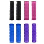 Airsun 4 Pairs Bicycle Handle Bar Grips Mushroom Grips For BMX/MTB/Road Mountain/Boys and Girls Kids Bikes, 4 Colors, Black, Blue, Pink, Purple